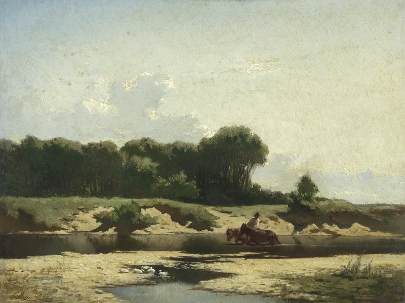 1836-Johann Gualbert Raffalt - Lo stagno dei cavalli, 1858